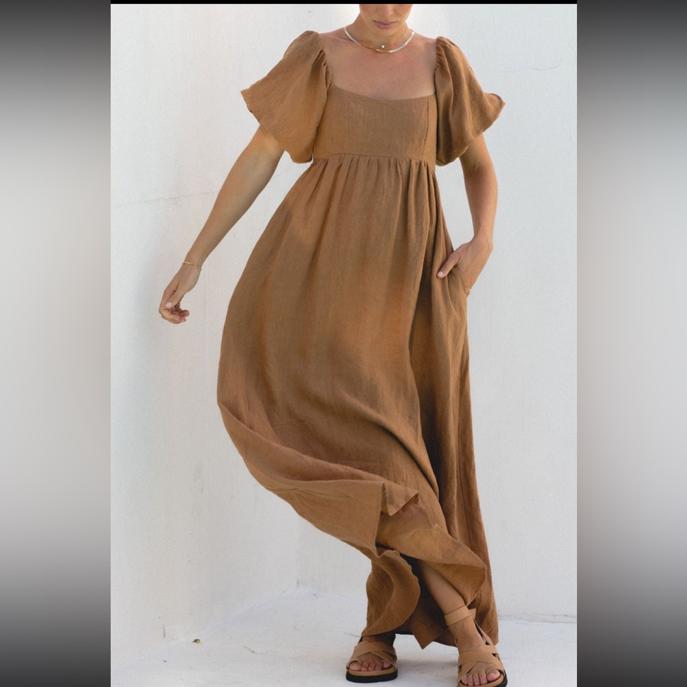 SOLAI The Label French Riviera Linen Dress